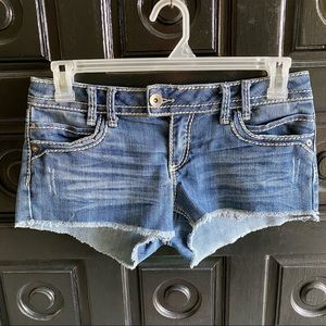 YMI Embroidered Denim Shorts